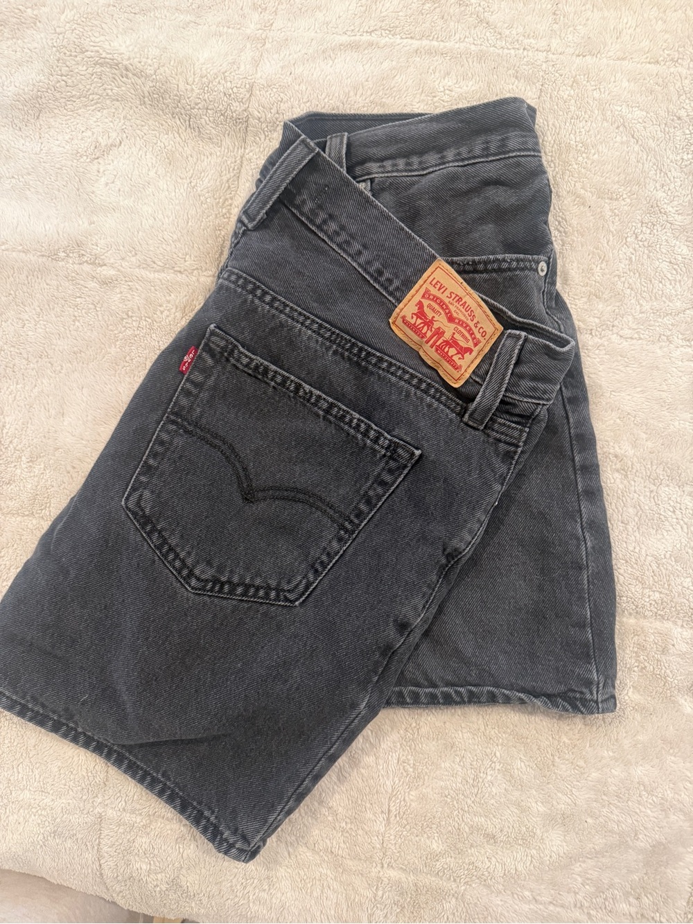 Levi's Black Denim 94 Baggy Shorts